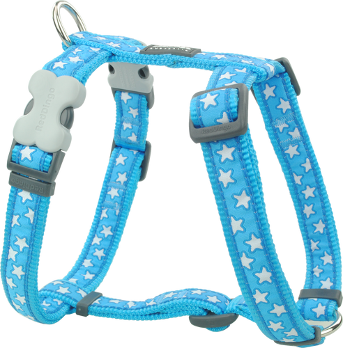 Stars White on Turquoise Harness