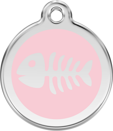 Red Dingo - Fish Skeleton Pink Tag & Engraving