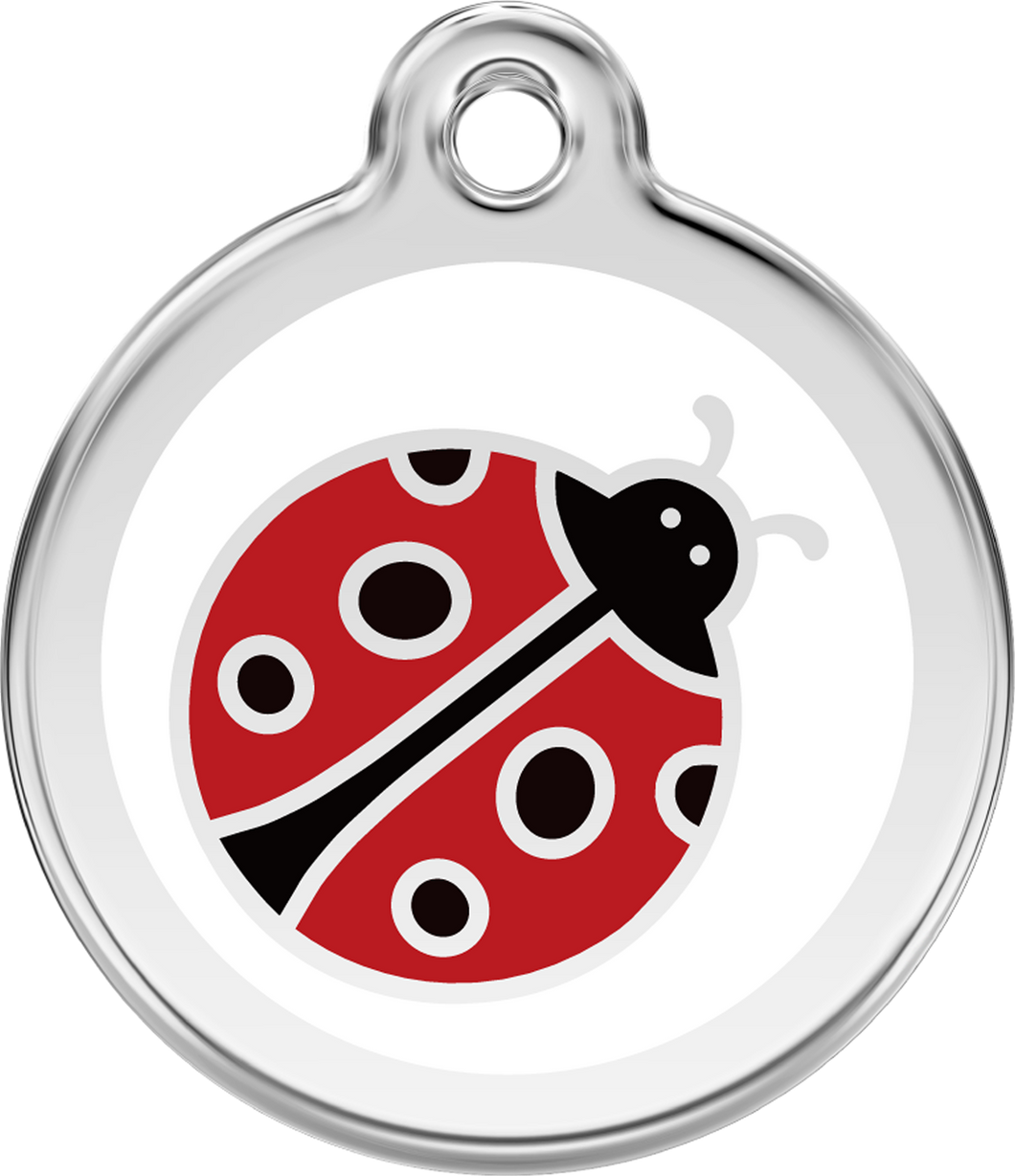 Red Dingo - Lady Bug White Tag & Engraving