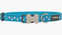 Load image into Gallery viewer, Red Dingo &#39;Stars White on Turquoise&#39; Collar