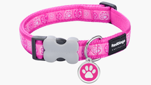 Load image into Gallery viewer, Red Dingo &#39;Paw Impressions&#39; Hot Pink Collar