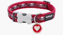 Load image into Gallery viewer, Red Dingo &#39;Skulls &amp; Roses Red&#39; Collar