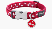 Load image into Gallery viewer, Red Dingo &#39;Stars White on Red&#39; Collar