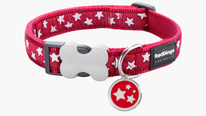 Red Dingo 'Stars White on Red' Collar